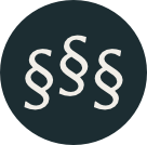 3 Paragraphen-Symbole, das mittlere leicht nach oben versetzt