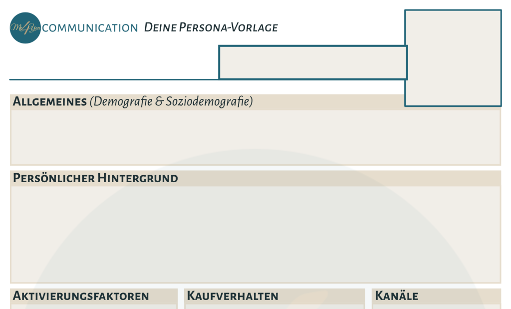 Vorschau aus der kostenloses Persona-Vorlage. Du kannst sie über das Bild direkt herunterladen. Inklusive Beispiel-Persona Paula, Ausfüll-Hilfe und einer kleinen Checkliste