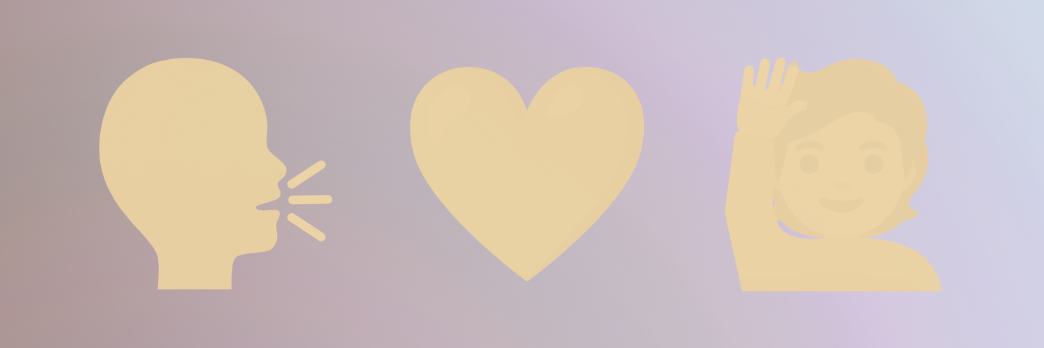 Titelbild Marketing ist wie Dating Drei goldene Emojis vor einem rosigen Hintergrundverlauf: Der Marketer spricht über sein Herz an seine Zielgruppe.